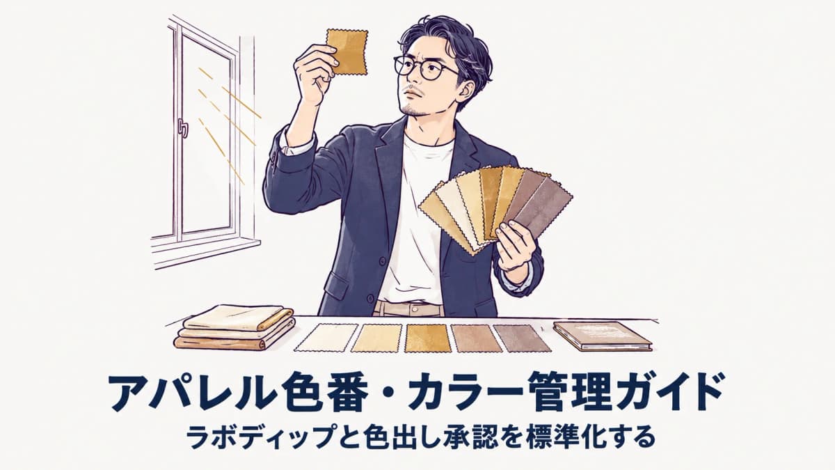アパレル色番・カラー管理ガイド|ラボディップ・色出し承認の標準化【2026年版】