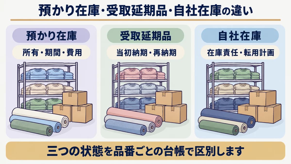 完成品・型・治具の発生理由と所有者を分ける預かり在庫管理