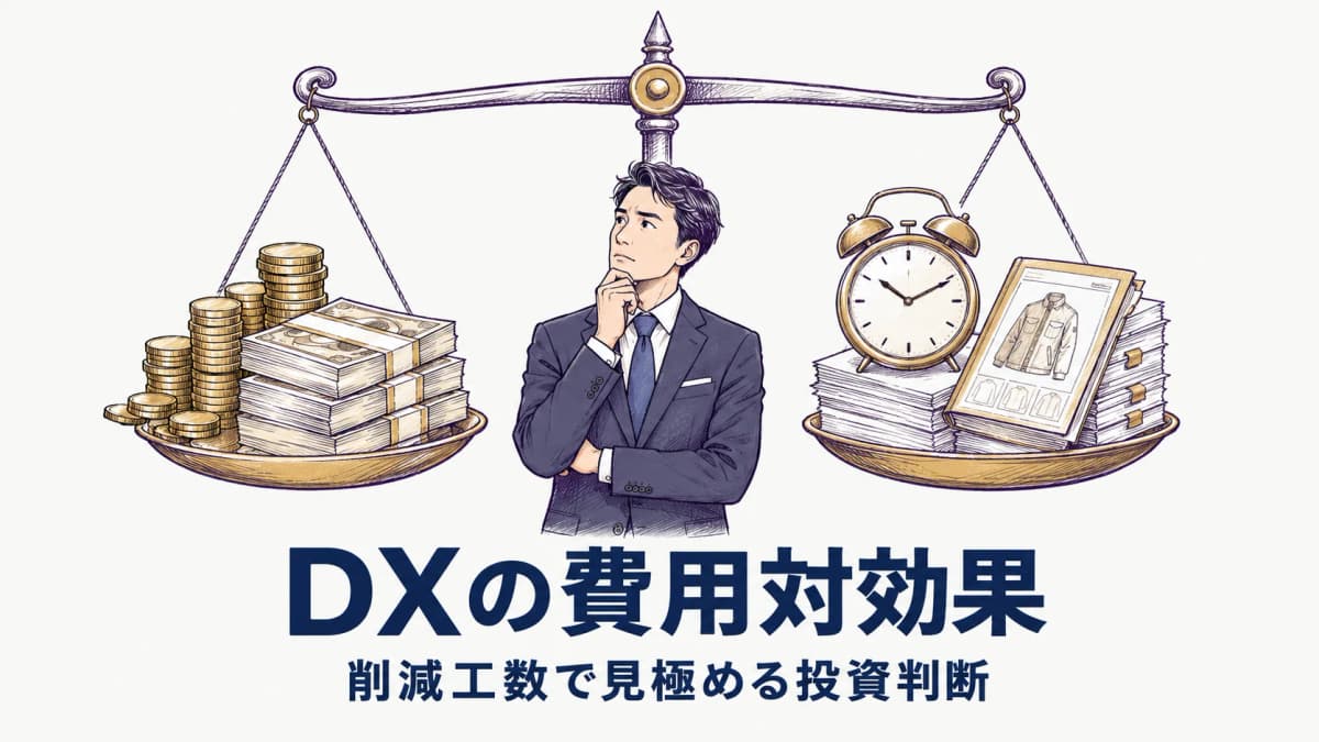 アパレルDXの費用対効果|中堅ODMが投資対効果を見極める考え方と試算【2026年版】
