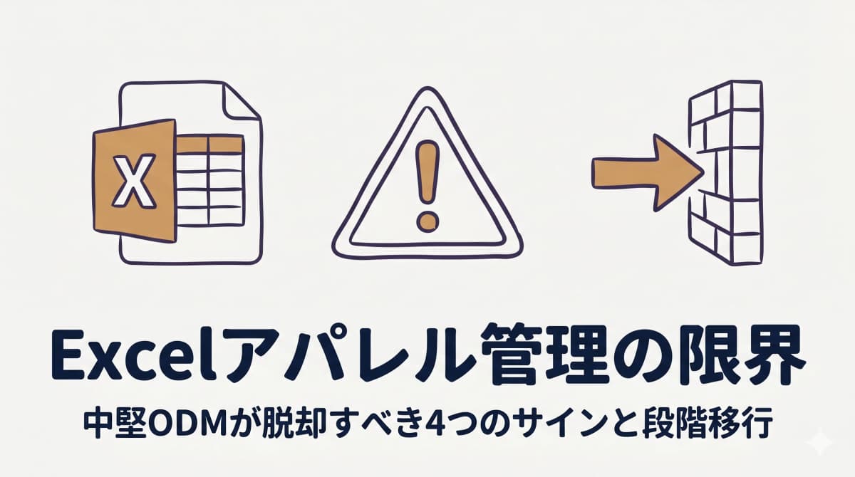 アパレルのExcel管理は取引5社・品番200が限界|脱却の4サインと進め方