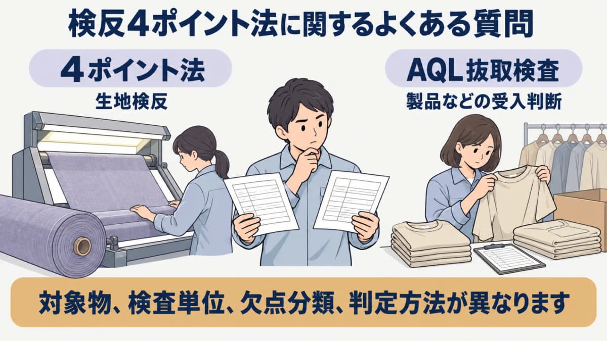 生地ロールの受入判断を相談する担当者の図解