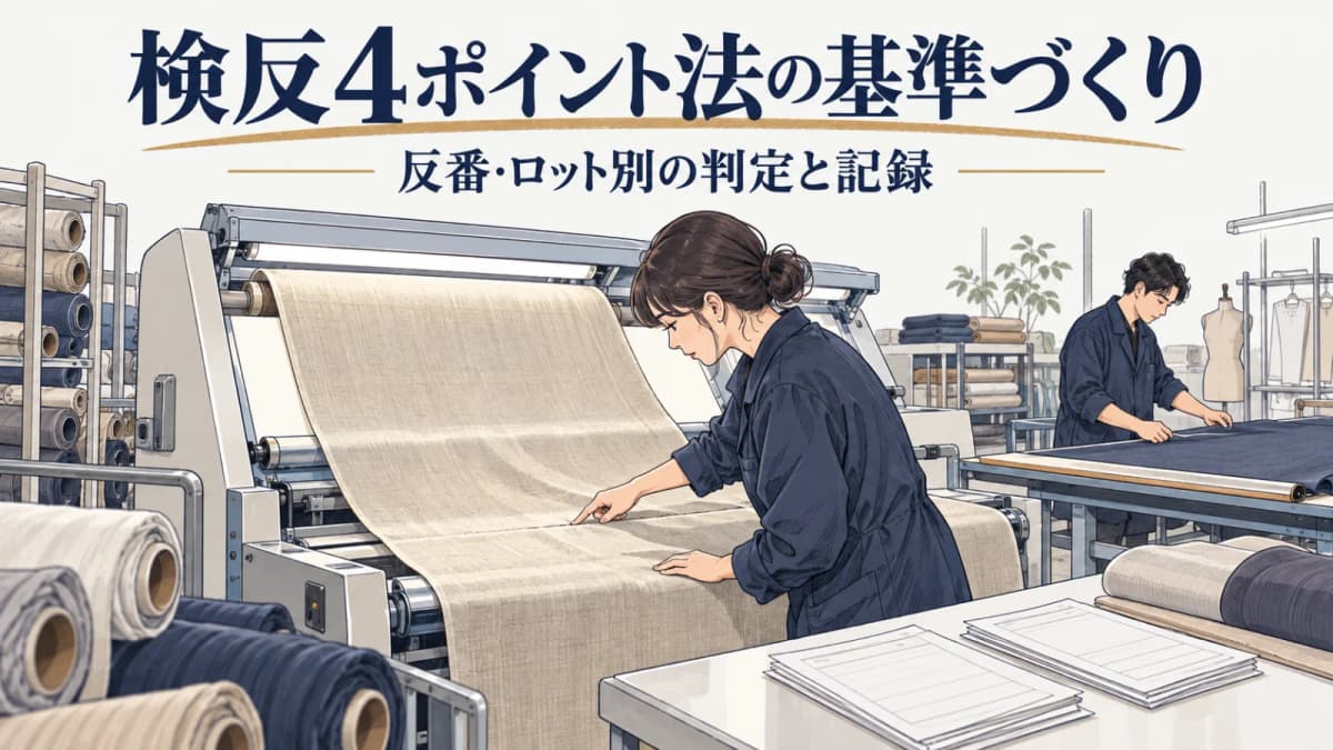 検反4ポイント法の基準づくり|反番・ロット別の判定と記録