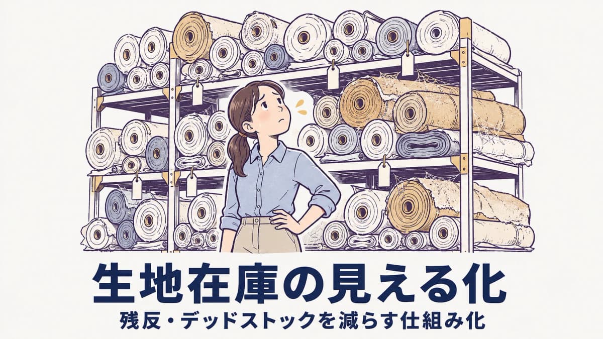 アパレル生地在庫の管理|中堅ODMが残反・デッドストックを減らす仕組み化【2026年版】