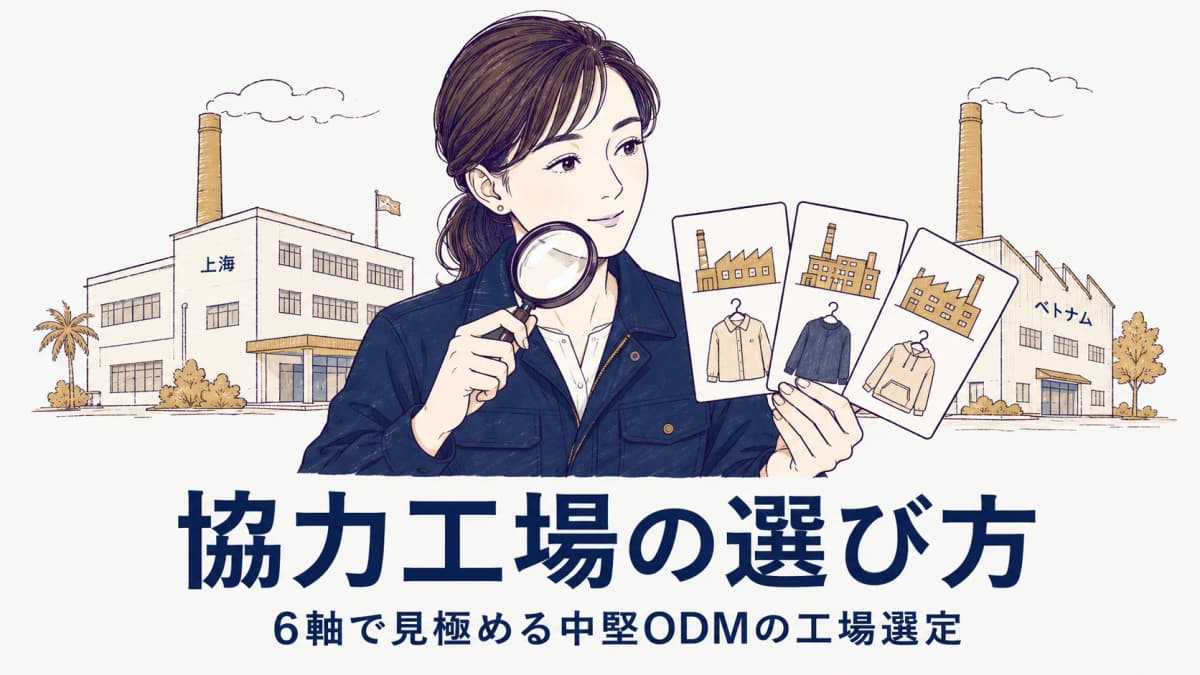 アパレルOEM/ODM工場の選び方|中堅ODMが協力工場を見極める基準と管理【2026年版】