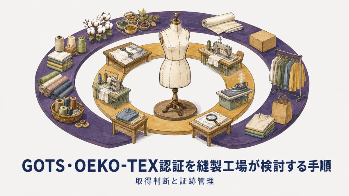 GOTS・OEKO-TEX認証を縫製工場が検討する手順|取得判断と証跡管理