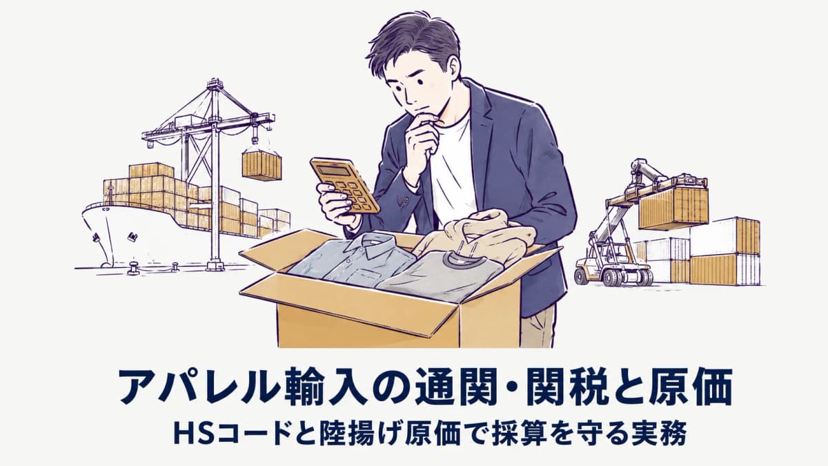 アパレル輸入の通関・関税と原価管理|HSコードと陸揚げ原価の実務【2026年版】