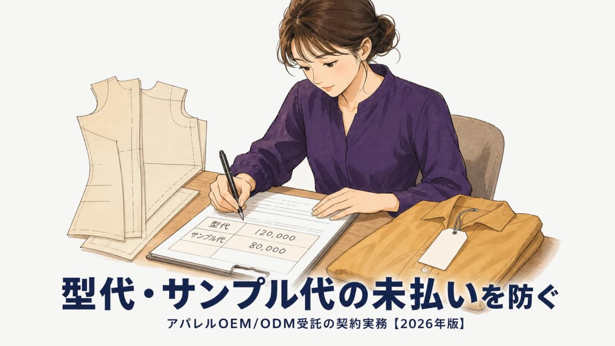 アパレルOEM/ODM受託の型代・サンプル代未払いを防ぐ契約実務【2026年版】