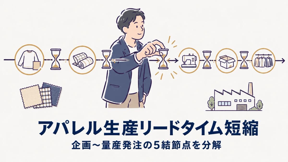 アパレル生産リードタイム短縮|企画〜量産発注の5結節点を分解【2026年版】