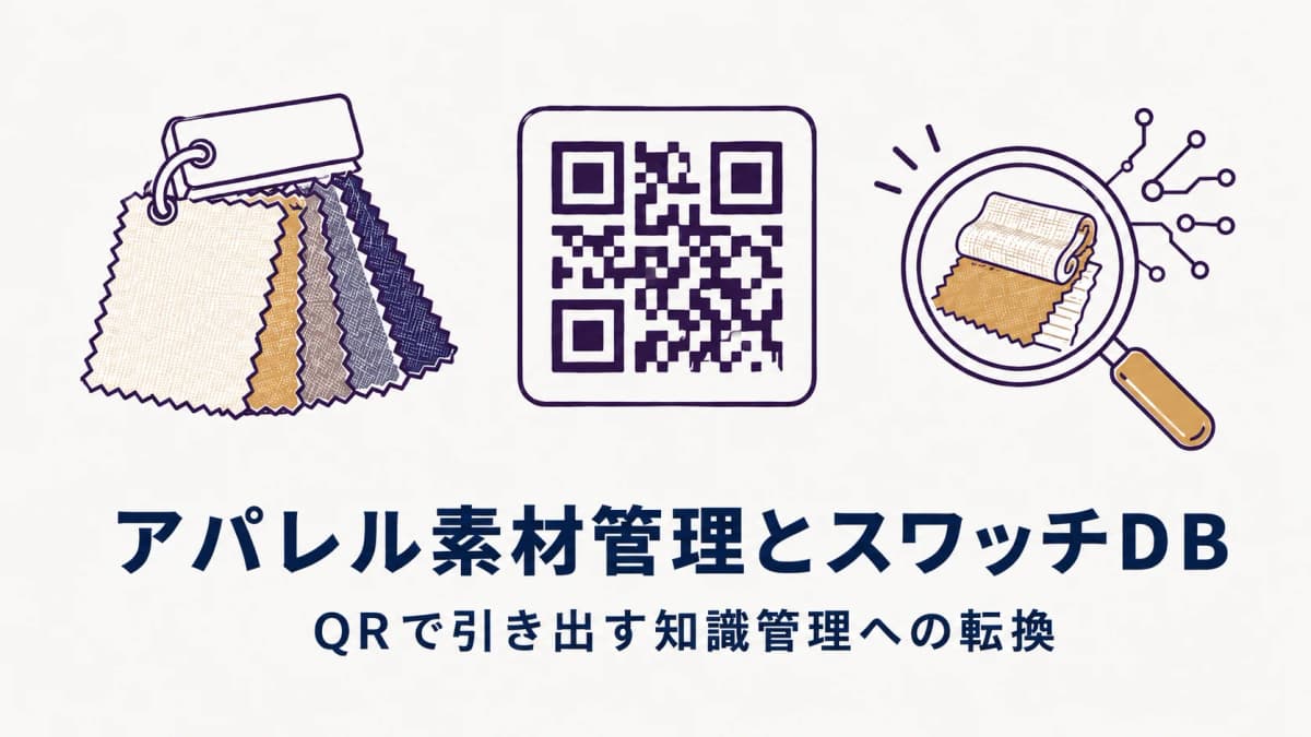 アパレル素材管理を知識管理として仕組み化|スワッチDB化と素材検索AIで属人化解消【2026年版】