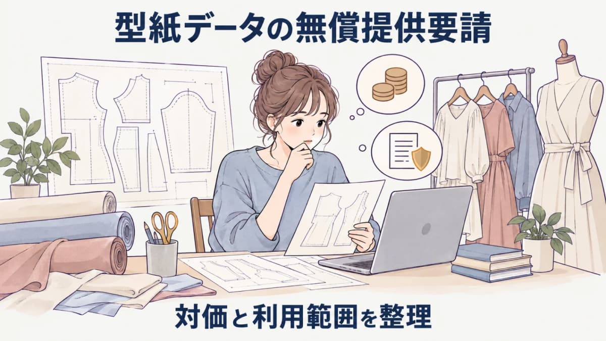 型紙・CADデータの無償提供要請|下請法(取適法)で確認する対価と利用範囲