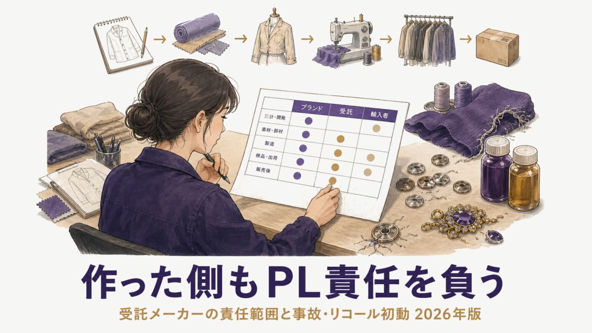 アパレル製品のPL法(製造物責任)と製品事故・リコール対応|受託側の責任範囲【2026年版】
