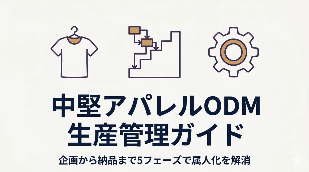 アパレル生産管理を効率化する完全ガイド|中堅アパレルODMの属人化解消ロードマップ【2026年版】