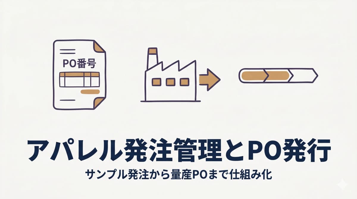 アパレルの発注管理とPO発行を仕組み化する方法|サンプル発注から量産POまで【2026年版】