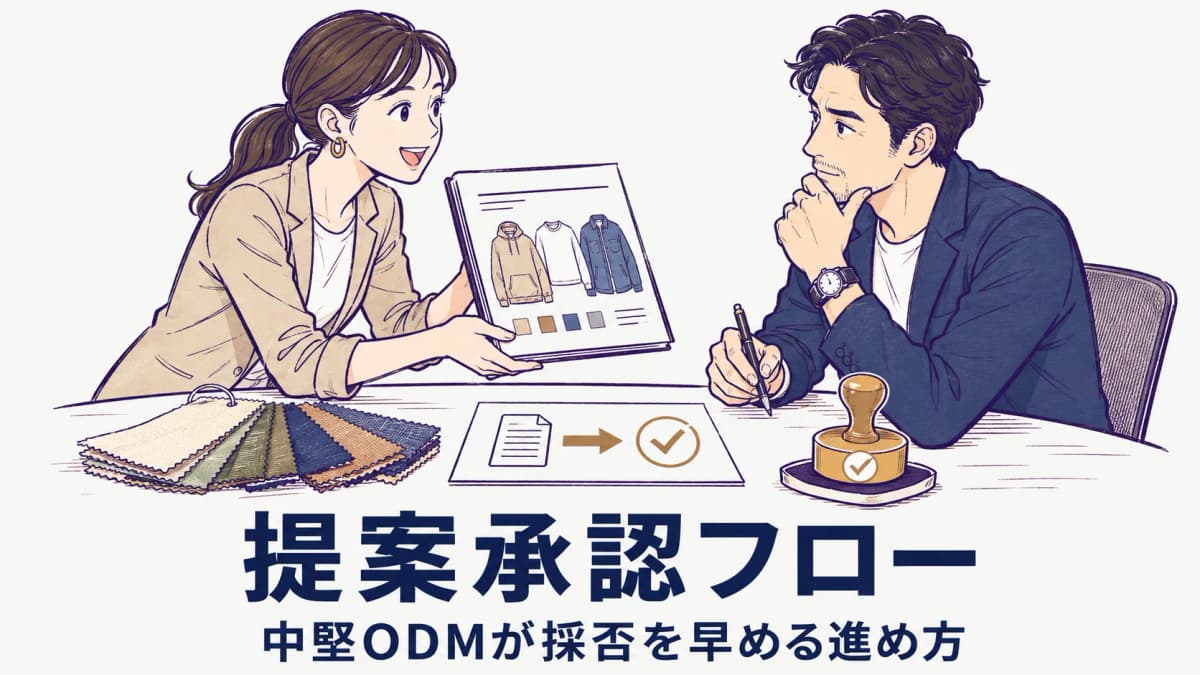 アパレルOEM/ODMの提案承認フロー|中堅ODMがブランドの採否を早める進め方【2026年版】