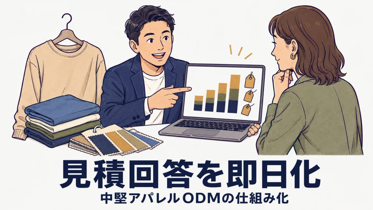 アパレル見積管理の仕組み化|中堅ODMが見積回答を即日化し受注を逃さない方法【2026年版】
