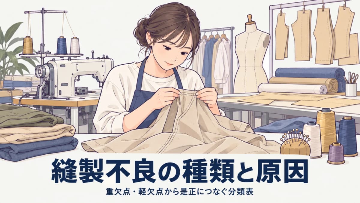 縫製不良の種類と原因|重欠点・軽欠点から是正につなぐ分類表