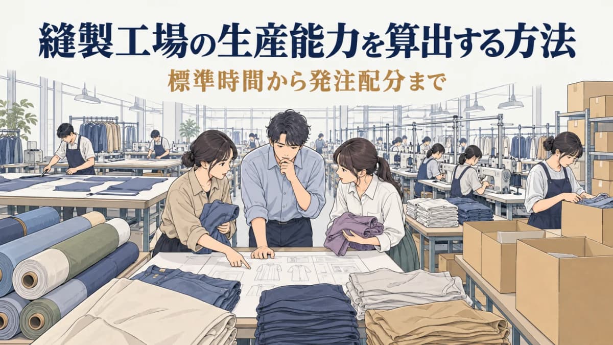 縫製工場の生産能力を算出する方法|標準時間から発注配分まで