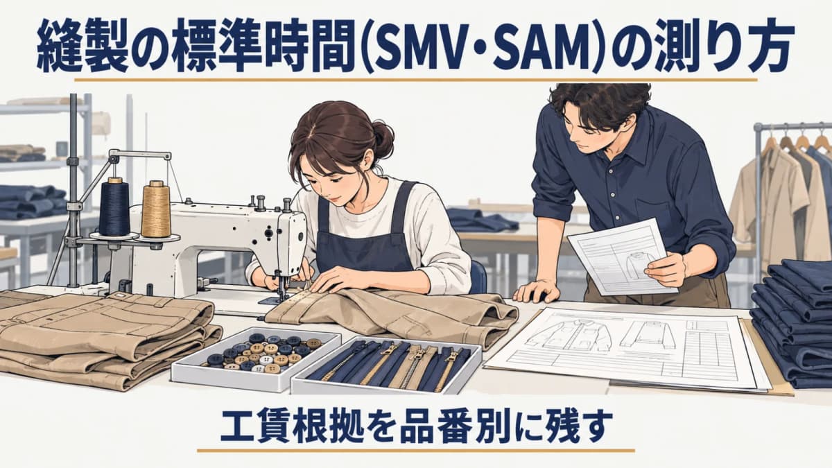 縫製の標準時間(SMV・SAM)の測り方|工賃根拠を品番別に残す