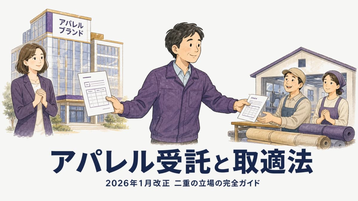 アパレルOEM/ODM受託と下請法(取適法)完全ガイド|2026年1月改正で何が変わったか【2026年版】