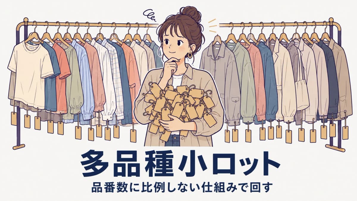 多品種小ロットのアパレル生産管理|中堅ODMが少量多品番を回す課題と対策【2026年版】