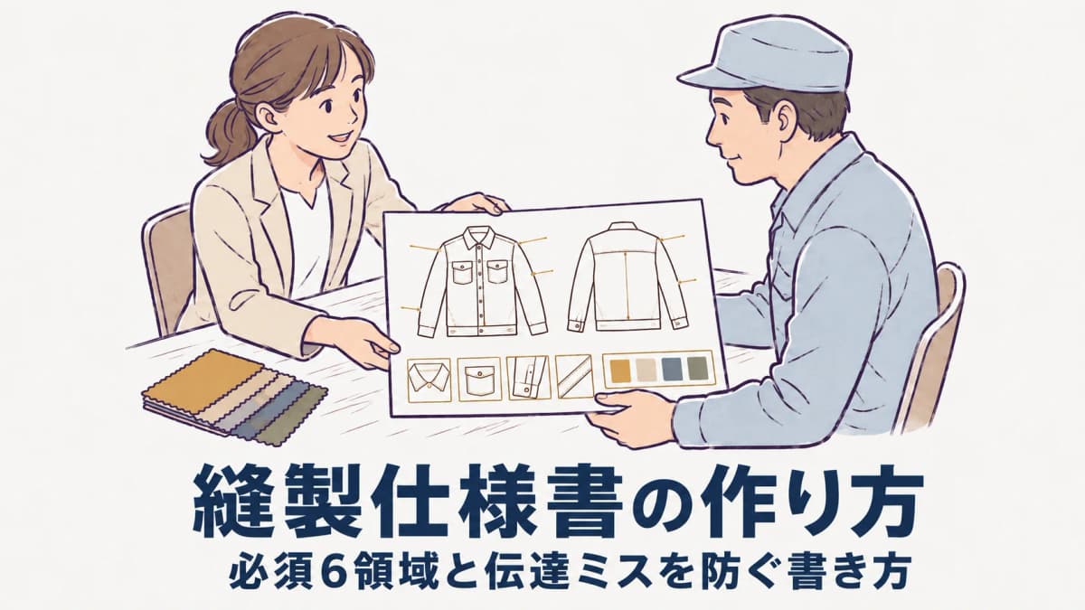 縫製仕様書(指図書)の作り方|必須項目と伝達ミスを防ぐ書き方【2026年版】