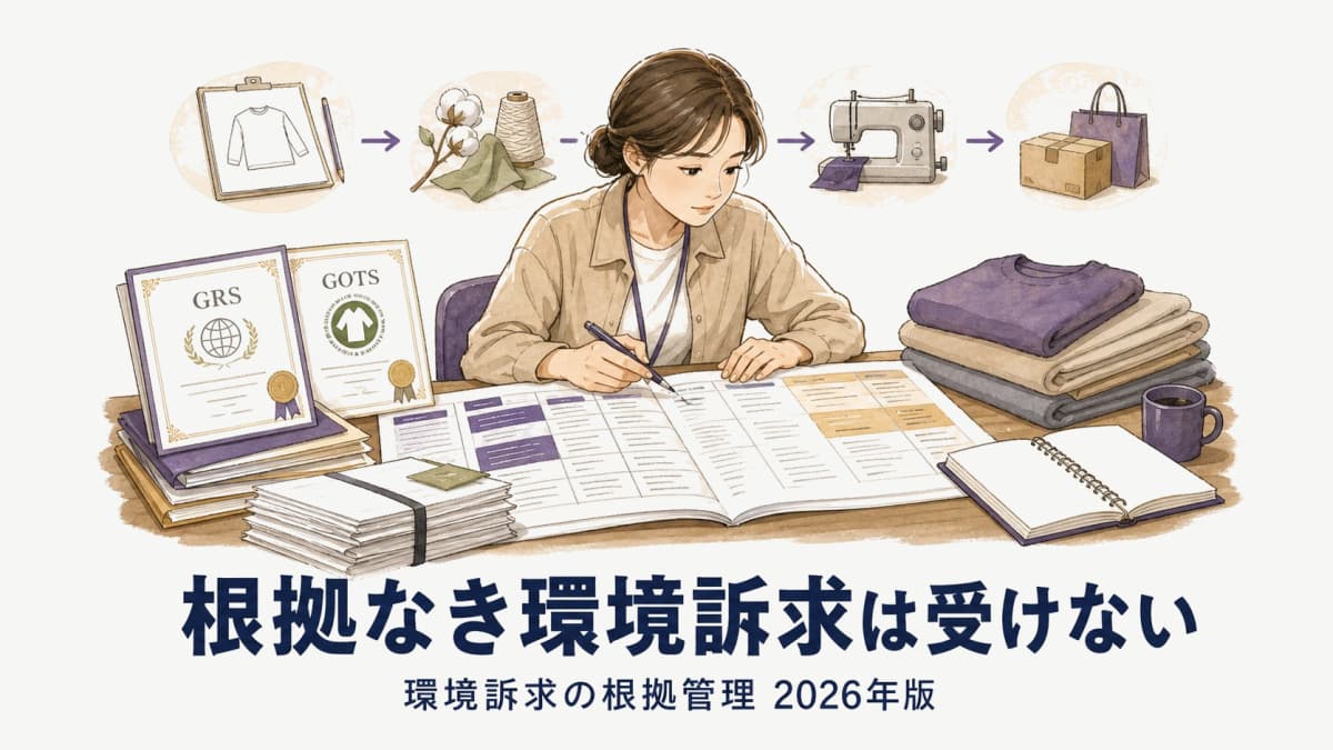 アパレルのサステナビリティ表示・グリーンウォッシュ規制|環境訴求の根拠管理【2026年版】