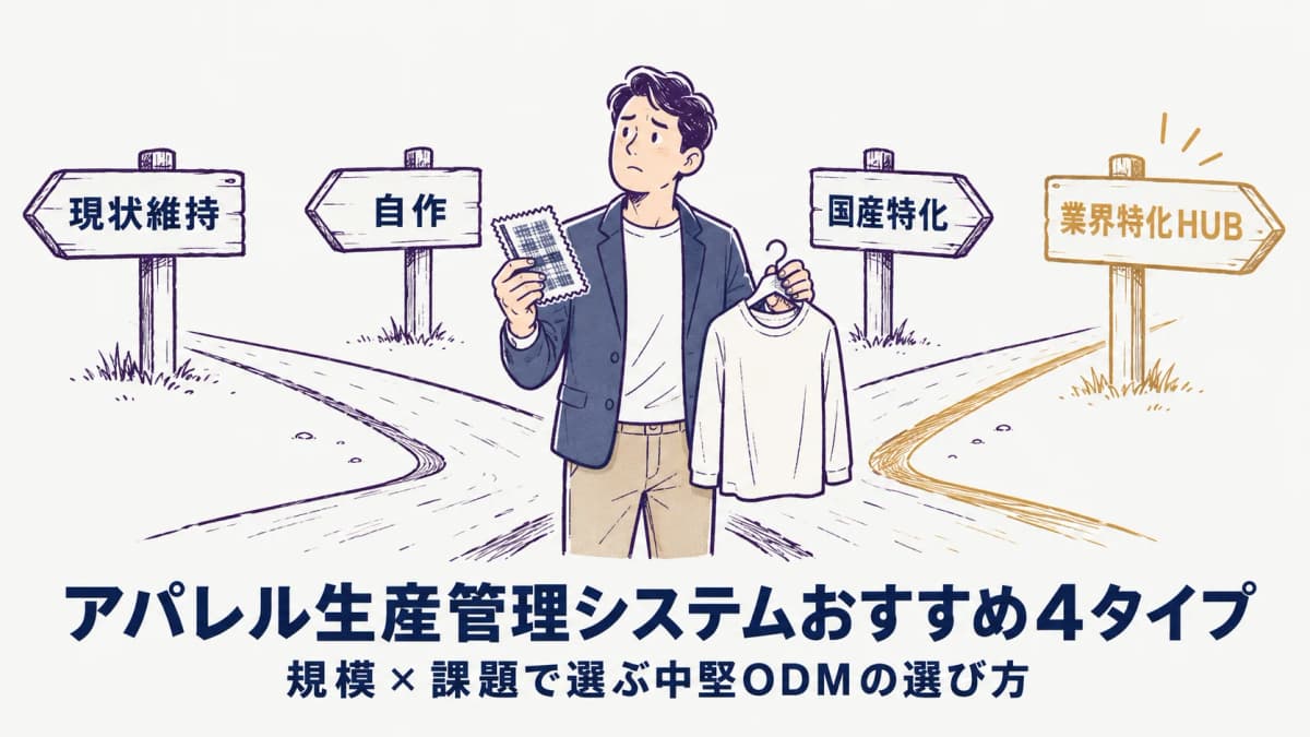 アパレル生産管理システムおすすめ4タイプ|規模・課題別の選び方【2026年版】