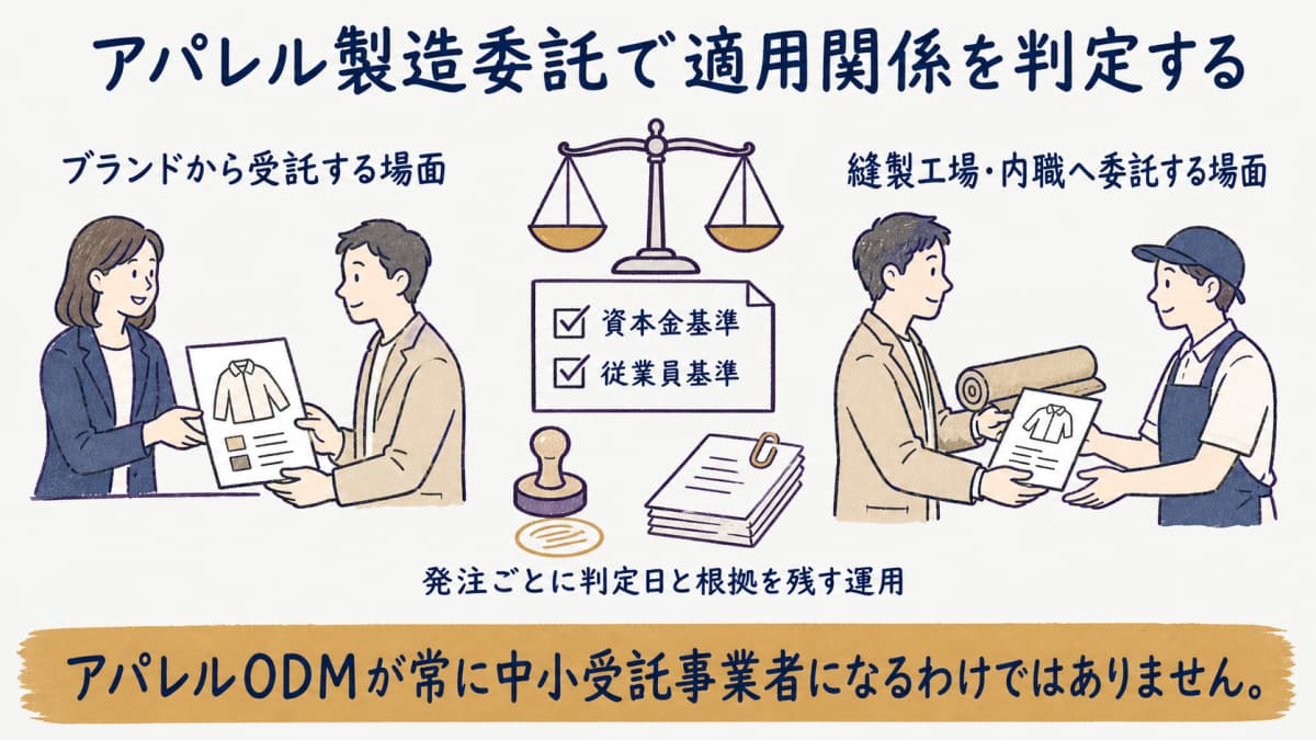 ブランド受託と工場委託で変わる取適法上の立場