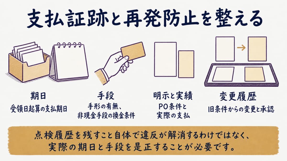 4条明示・7条記録と期日・手段・変更履歴の点検