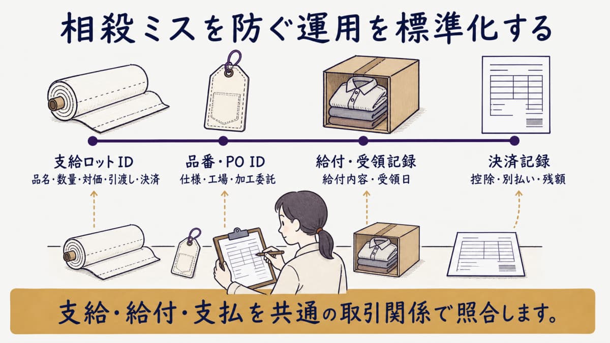 支給・給付・支払IDの照合と修正履歴のチェック手順